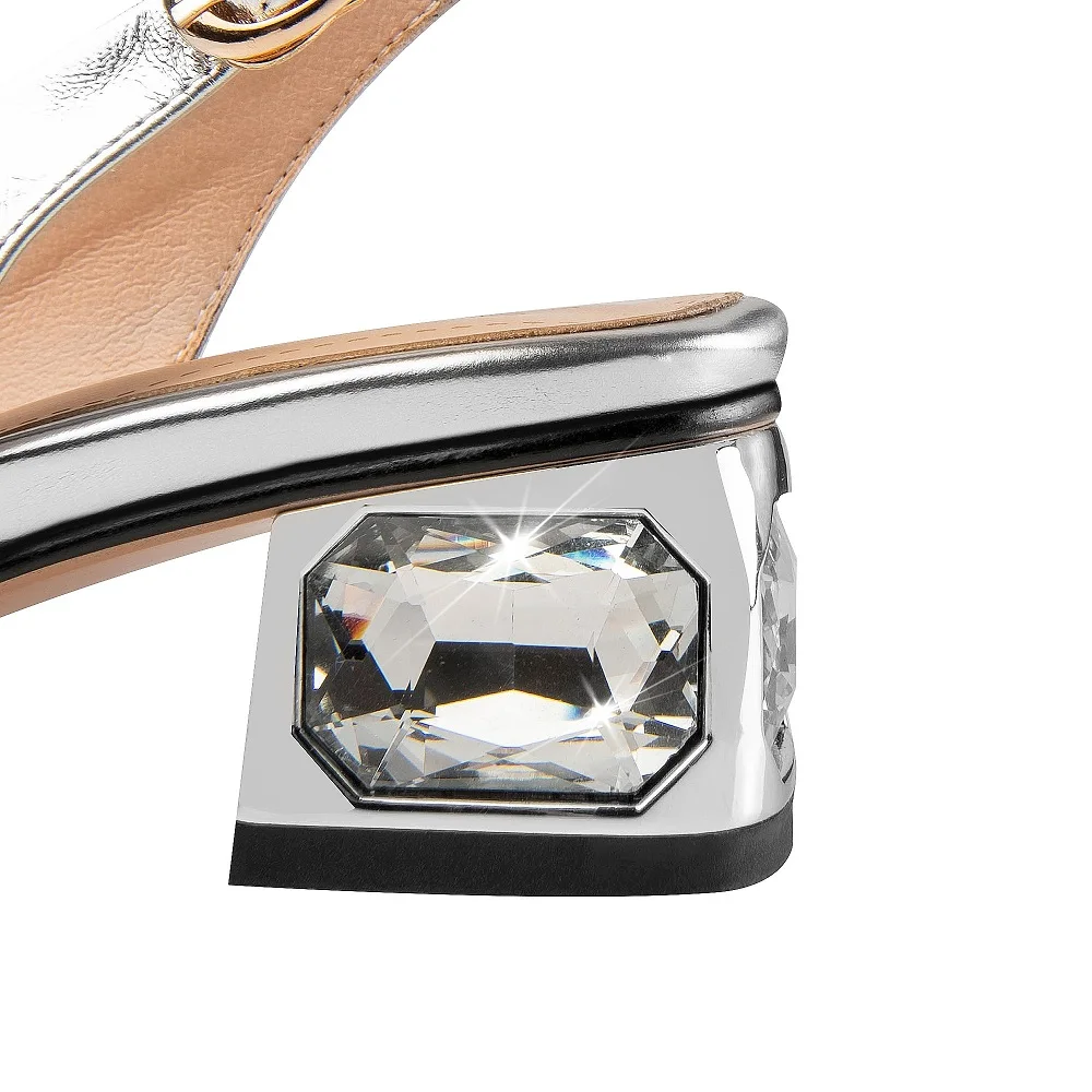 Spring summer women pumps concise fashion square toe low heels genuine leather slingbacks sandals shoes 34-41