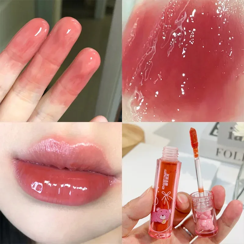 Cute Water Light Lip Makeup Lip Gloss Glaze Lasting Crystal Glossy Moisturizing Liquid Lipstick for Women