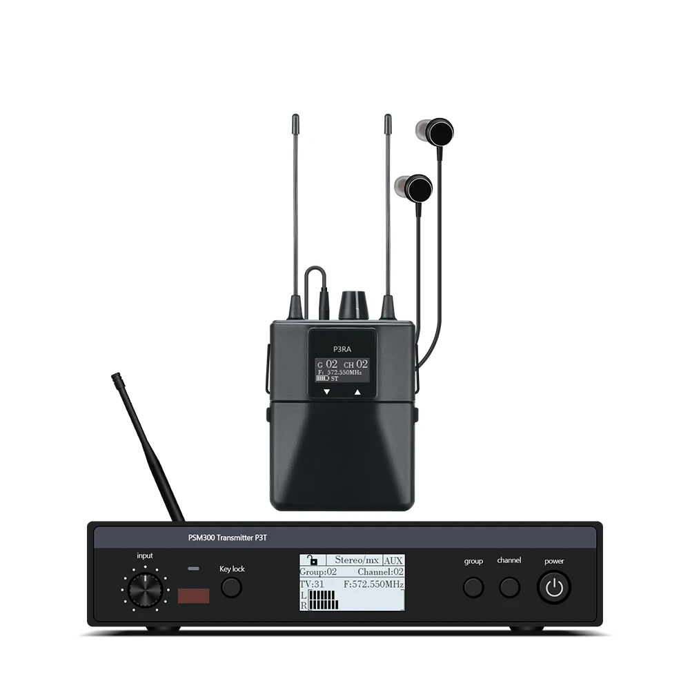 Wireless In-Ear Monitors Wireless 566-590MHz Monitoring System Stage Personal In-Ear Stereo Monitoring System wireless in ear monitor