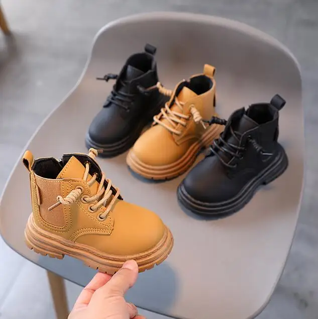 

Winter Kids Fashion Boots Girls Cute Bowtie Sweet Flat Ankle Snow Boots Solid Color Children Girls Anti-slip Warm Plush Boots