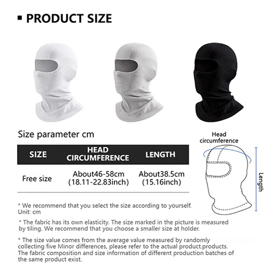 GTUBIKE Breathable Motorcycle Balaclava Face Cover Winter Ski Windproof Mask High Stretchy Helmet Cold Weather Cycling Scarf