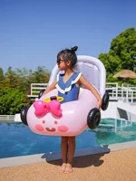 Baby Pool Floats With Canopie, Children's Swimming Pool Float Toys , Boys Girls Floating Row, Swimming Circle Beach Party 1