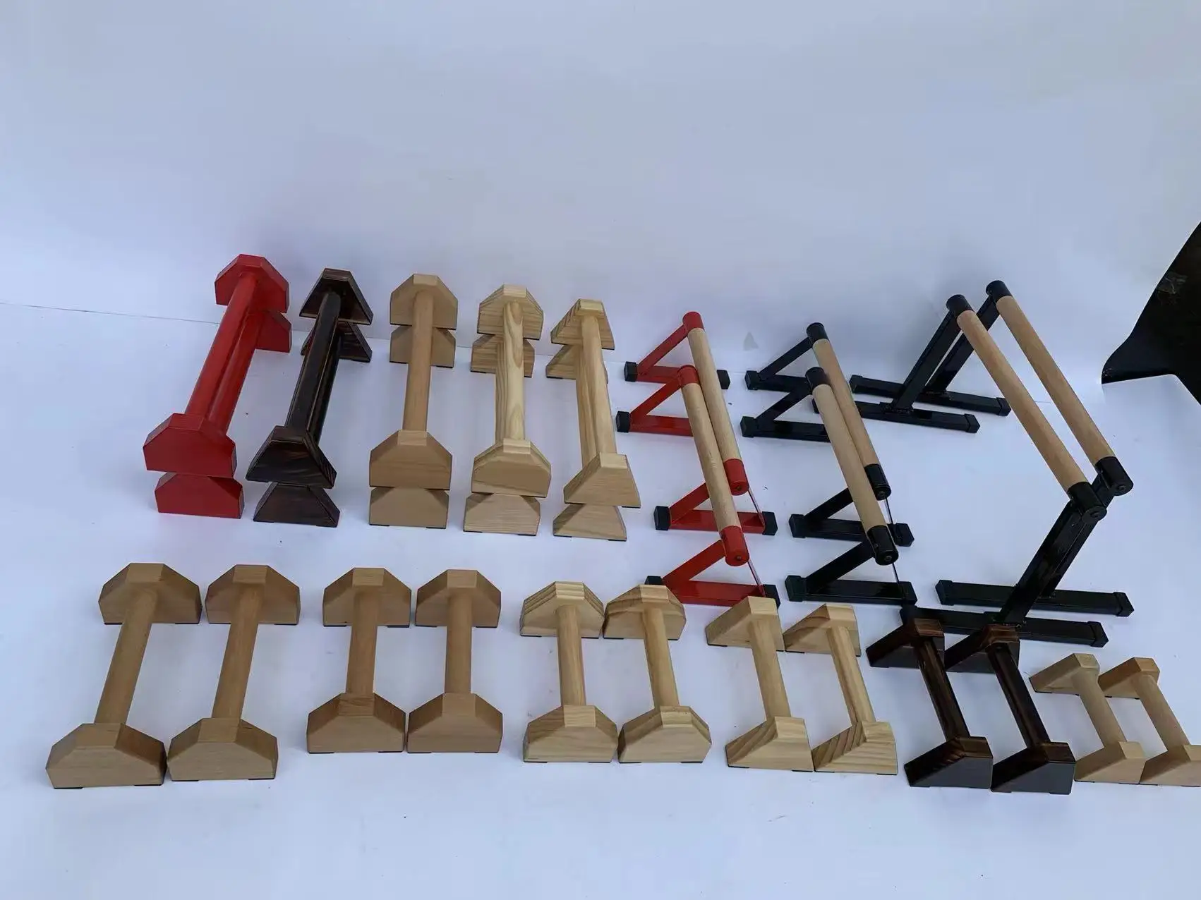 Wood Parallettes Handstand Pushups Non-Slip exercise arm Push-Ups