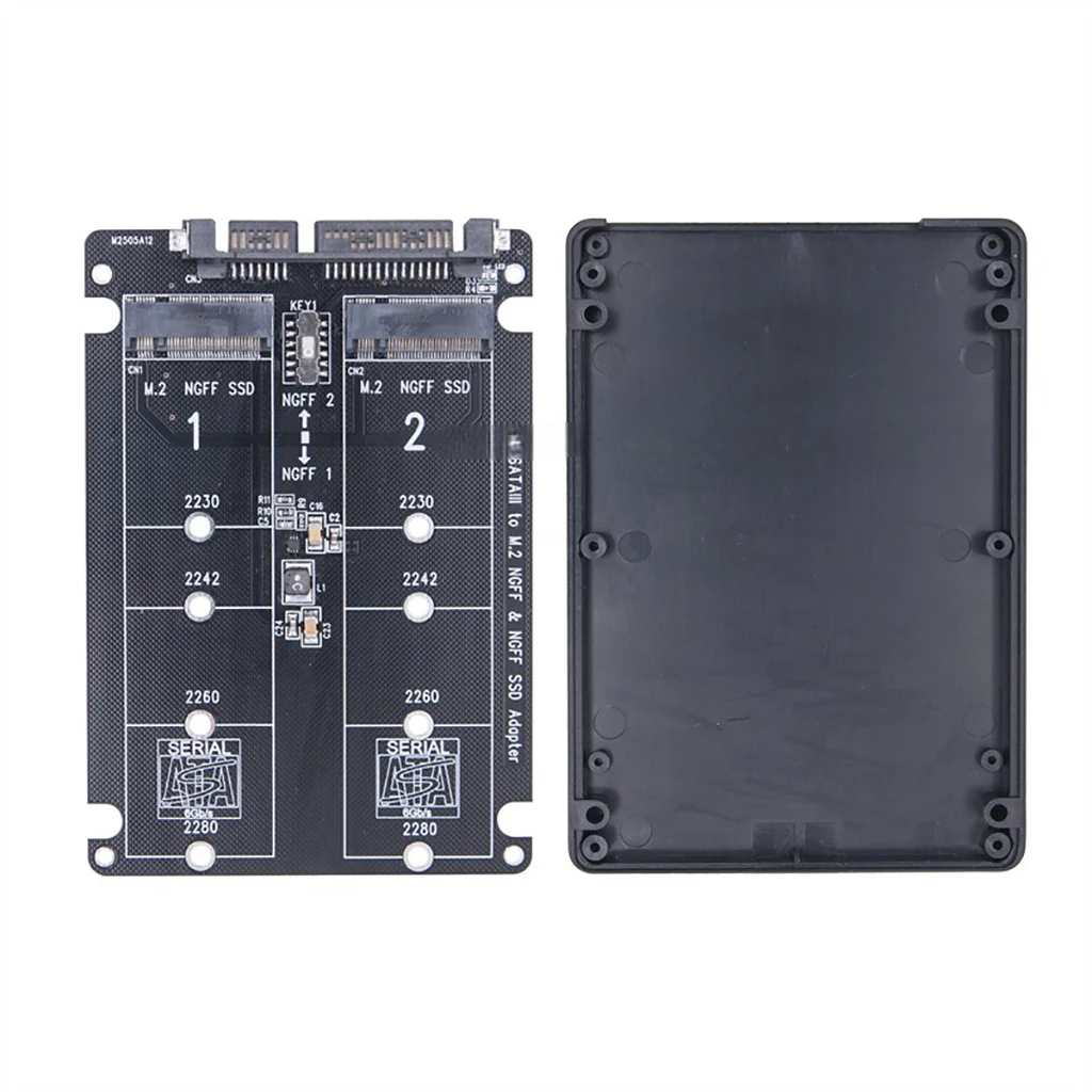 Description Picture 5 of itemDouble Port M.2 SSD to Sata 7+15 22PIN Adapter Card M.2 to 2.5" SATA3.0 Expansion Card 6Gbps For NGFF 2230 2242 2260 2280 M2 SSD