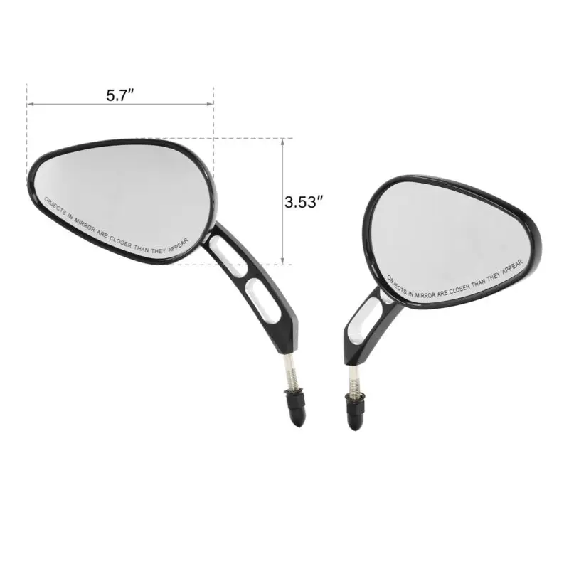 Coppia Specchi Retrovisori In Alluminio Per Harley Sportster, Dyna, Softail, Touring, Montaggio Universale 1982-2024