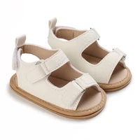 Hollow out soft leather baby girl summer sandals 2023 new baby shoes 1-18 months princess baby beach sandals 2