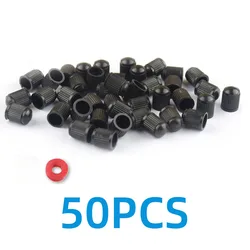Durable Windproof Black Valve Cap Dust Cover (50PCS)