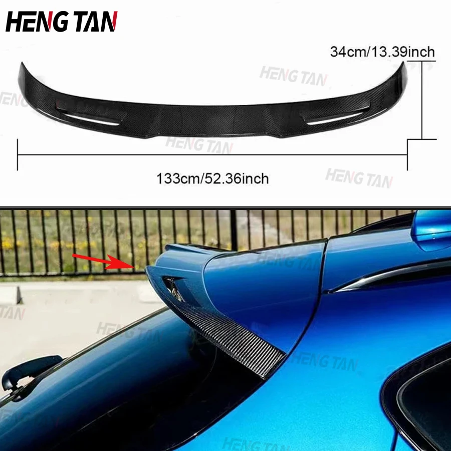 

Carbon Fiber Car Rear Roof Window Spoiler Wing For Alfa Romeo Stelvio 2017 2018 Base Sport Ulitity TI Quadrifoglio Body kit