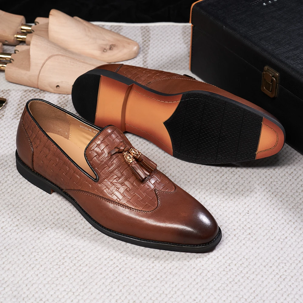 Zapatos Formales Hombre Charol Puntiagudos – Mocasines Ligeros Para Boda, Fiesta Y Negocios (Transpirables)