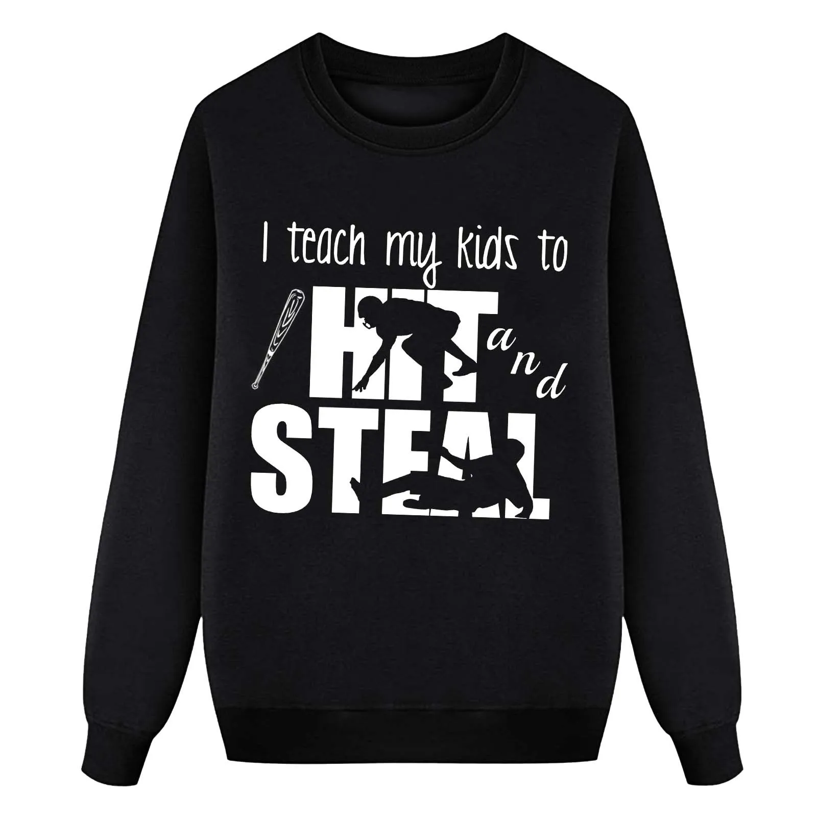

Women's Crew Neck Long Sleeved Print Loose Fitting Hoodie Half Hoodies Women