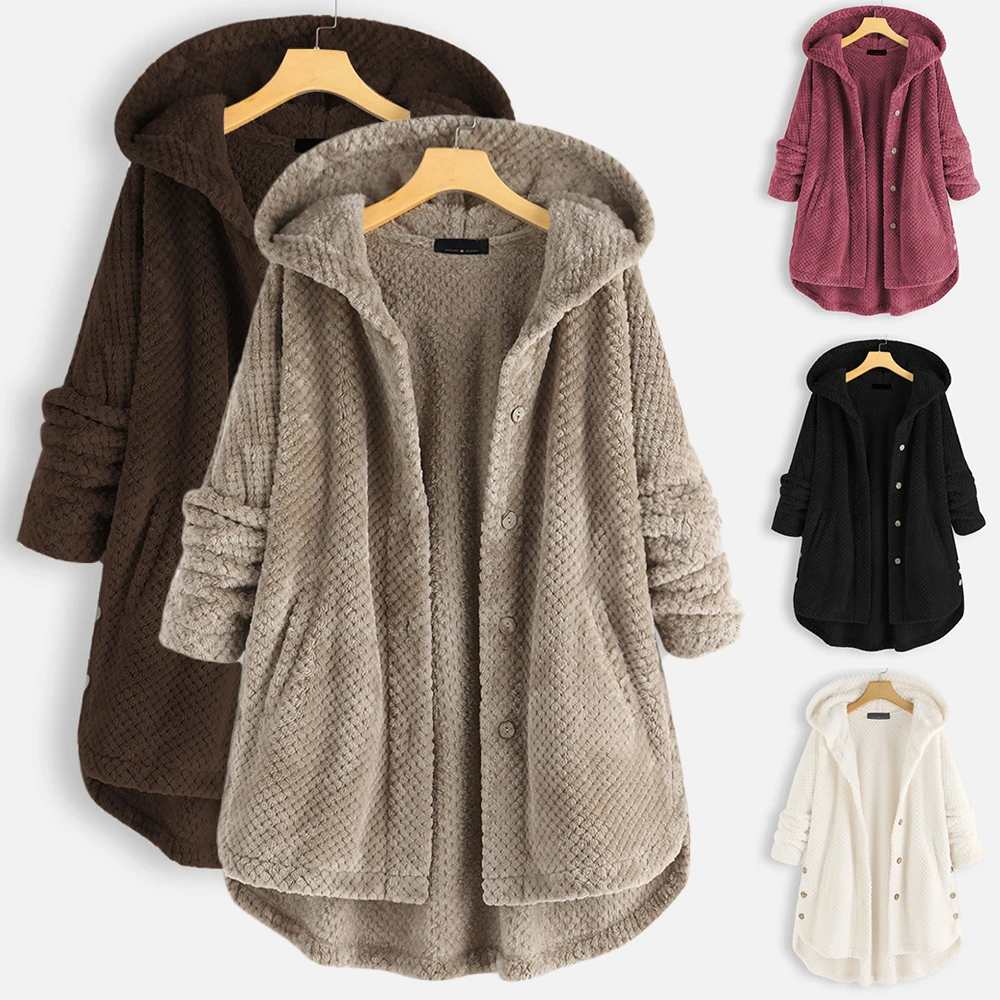 womens parka Hooded Winter Plush Long Big Yards In The European and American Fashion Coat north face parka