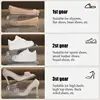 Adjustable Shoe Stacker 2pcs Adjustable Double Layer Stack Shoe Holder Transparent Thickening Stackable 3 Different Height Space 5