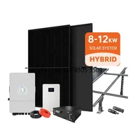 Système solaire hybride complet sur mesure 8 kW 10 kW 12 kW 15 kW, hors réseau, avec panneaux solaires et système de stockage d'énergie à batterie au lithium pour la maison 1