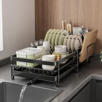 Multifunctional Dish Rack for Kitchen Counter Large Dish Drainer with Drainboard Storage Rack Kitchen Dish Drying Rack 1