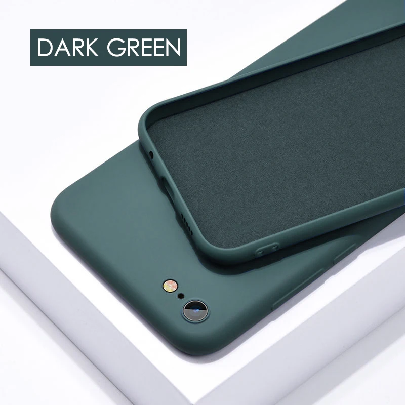 Luxury Liquid Soft Silicone Shockproof Candy Color Back Cover