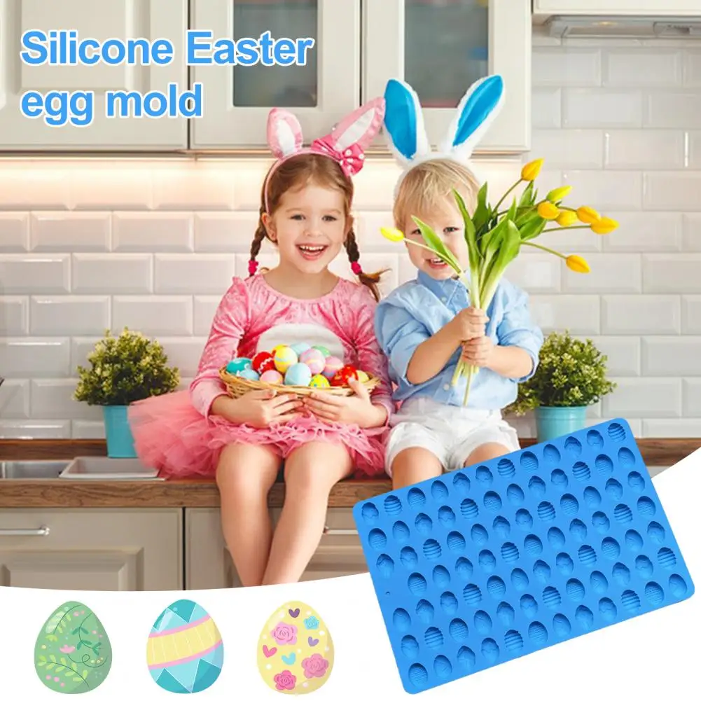 

Flexible Silicone Mold Easter Egg Silicone Mold for Diy Cake Decorating Chocolate Candy Making 83 Cavities Non-stick for Fondant