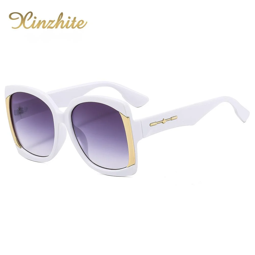 New Large Frame Square Trendy Sunglasses, Versatile Street Photos, Modern Sunglasses, Trendy Colorful Glasses_voghion.com