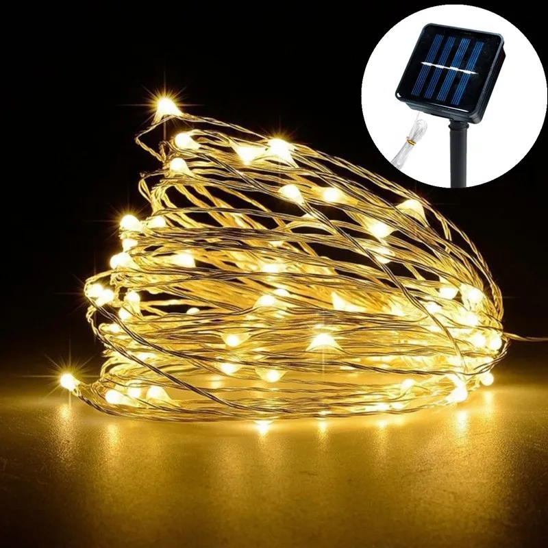 Enchanting LED Solar Fairy String Lights - Outdoor & Indoor Decorative Wire Garland
