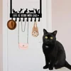 Black Cat Over The Door Hooks Hanger, 8 Hooks Decor Towel Coat Rack Organizer coat rack wall mount towel rack Iron Art 1