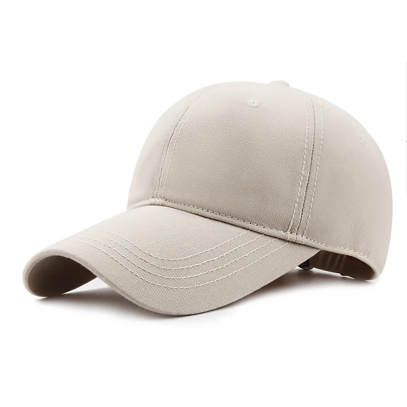 Baseball Cap for Men Women Trucker Hat Long Brim Plus Size Big Head Cotton Solid Color Snapback Hip Hop Golf Sports Designer baseball cap