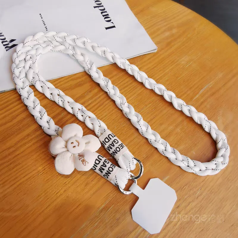 Outdoor Woven Mobile Phone Lanyard with Anti-Loss Neck Strap