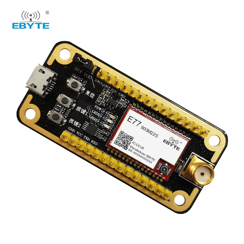 Placa de Testes de Desenvolvimento Stm32 Cdebyte E77-900mbl01 Pré-soldada Módulo de Lora de Interface Usb E77-900m22s com Antena - Image 4