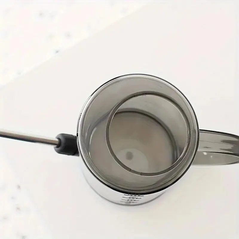 1pc Stainless Steel Long Spout Watering Can with Transparent Scale for Precise Watering of Flowers Potted Plants Greenery