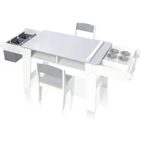 Un ensemble de table d'art pour enfants avec chaises pour salle de jeux, table d'activité artisanale et de jeu en bois avec bacs de rangement et rouleau de papier 2