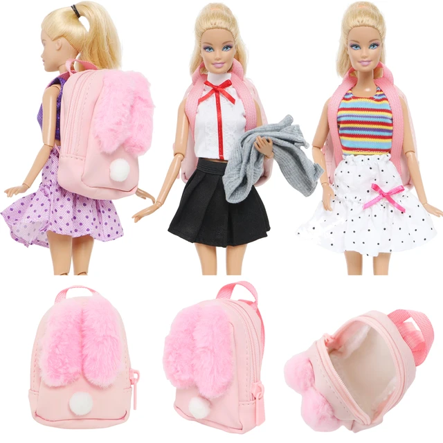 Inverno quente mini elegante pijamas vestido rosa roupas para barbie boneca  roupas camisola para 1/6 bonecas bjd casa presente da menina - AliExpress