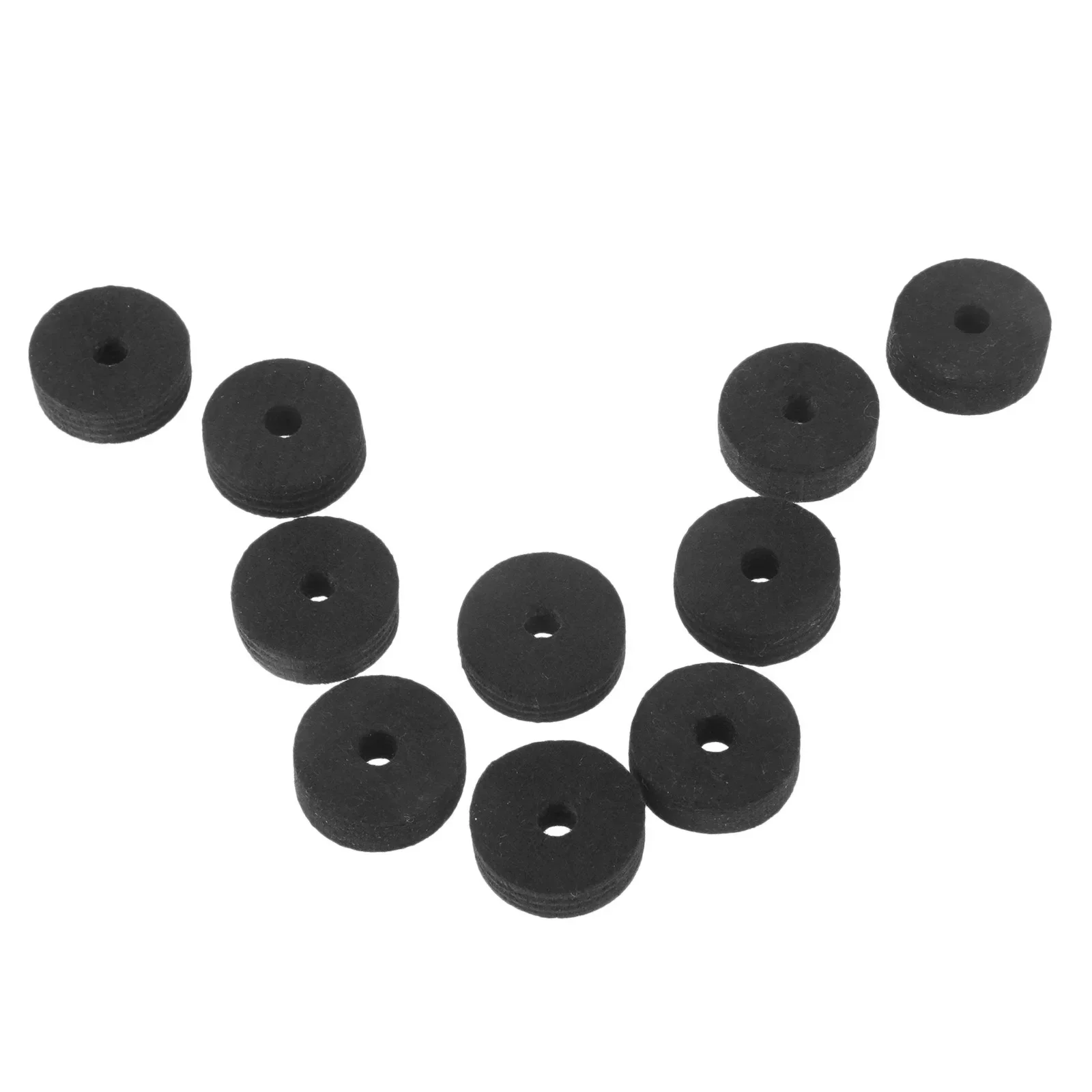 Drum Replacement Parts 10 Pcs Cymbal Hi-Hat Felt Pads Felt Strap Button Washer Cymbal Stand Washer Bass Drum Silencer Pads Stackers