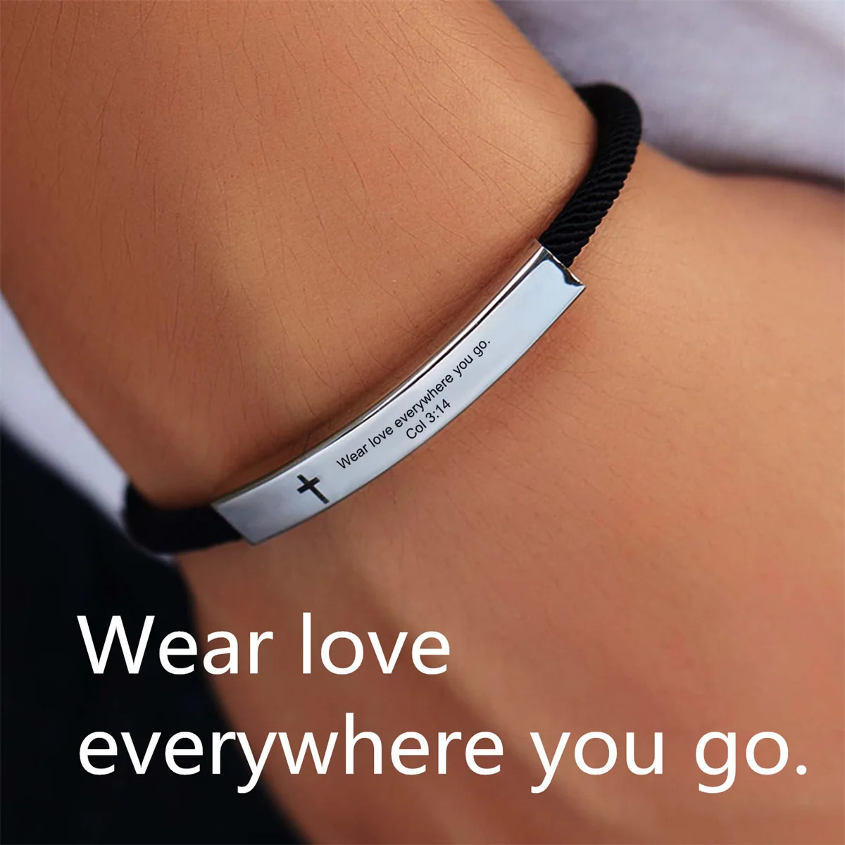 Bible Verse Religious Bracelets For Women Cross Jesus Scripture