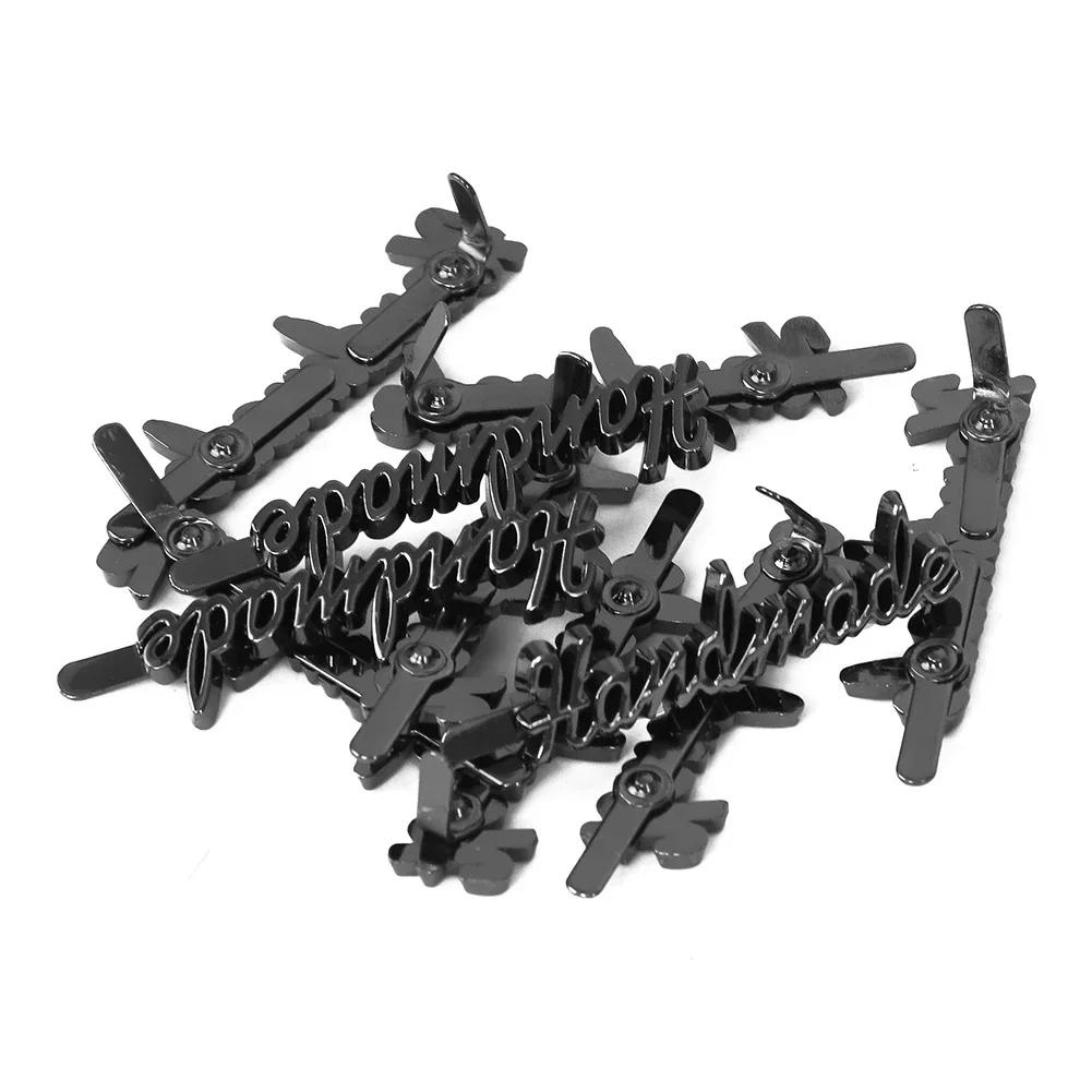 Description Picture 5 of item10pcs Metal Handmade Labels Tags for DIY Clothing Jeans Shoes Purse Bags Alloy Handmade Letter Tags Garment Accessories