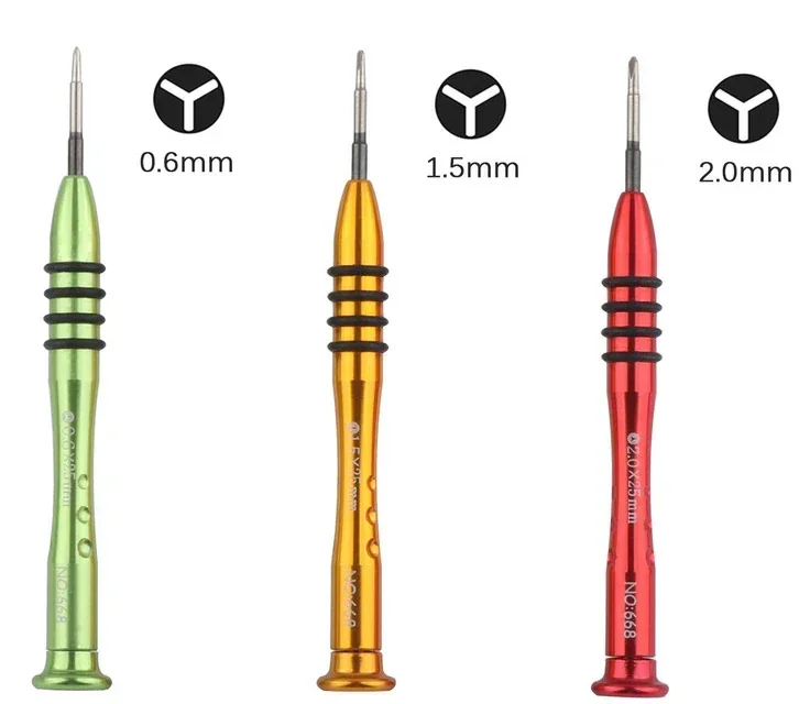 0.6mm 1.5mm 2.0mm Y Tip Triwing Screwdriver for Nintendo Switch JoyCon for iPhone 7 8 Plus for Samsung Gear S3 Smartwatch Repair 2