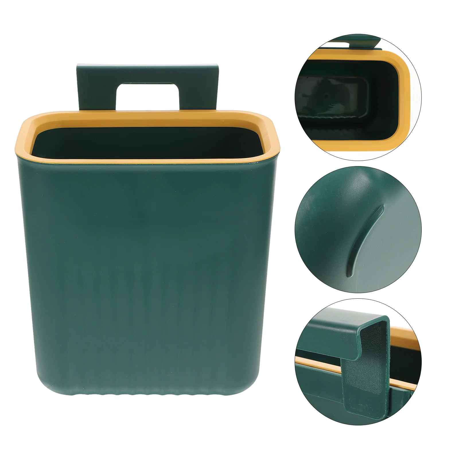 

Kitchen Compost Bin Lid 3.2 Gallon 12 Liter Hanging Trash Can Lid Wall-Mounted Garbage Can Countertop Or Under Sink Bathroom