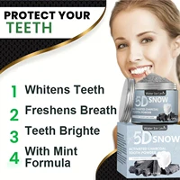 Poudre blanchissante pour les dents au charbon de bambou - Blanchiment naturel pour hommes et femmes, nettoyage en profondeur, haleine fraîche, dentifrice quotidien 3