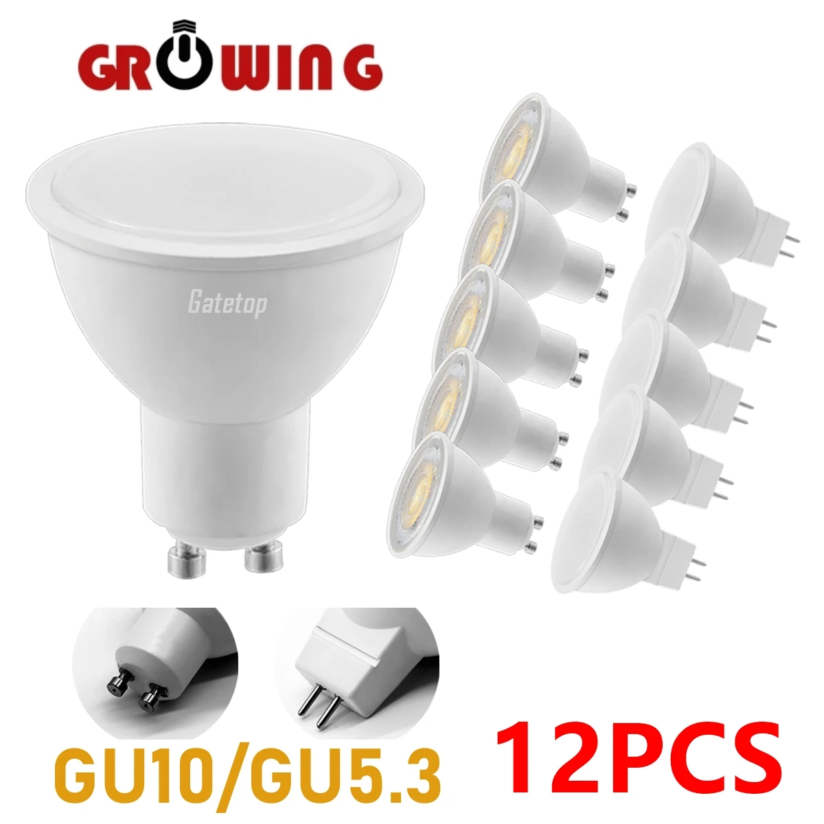 12Pcs MR16 Led Spotlight AC220V AC100-240V Bulb Spot 3W-8W GU5.3 Lighting Bulb Indoor Lighting Home Decoration Bombillas - AliExpress