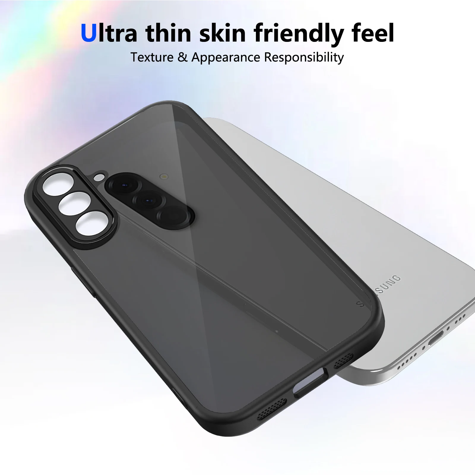 Luxury Matte Transparent Shockproof Phone Case Cover