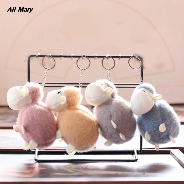 Real Lamb Fur Little White Dog Bichon Keychain Pendant Teddy Doll Backpack  Accessories Female Bag Decoration - Stuffed & Plush Animals - AliExpress