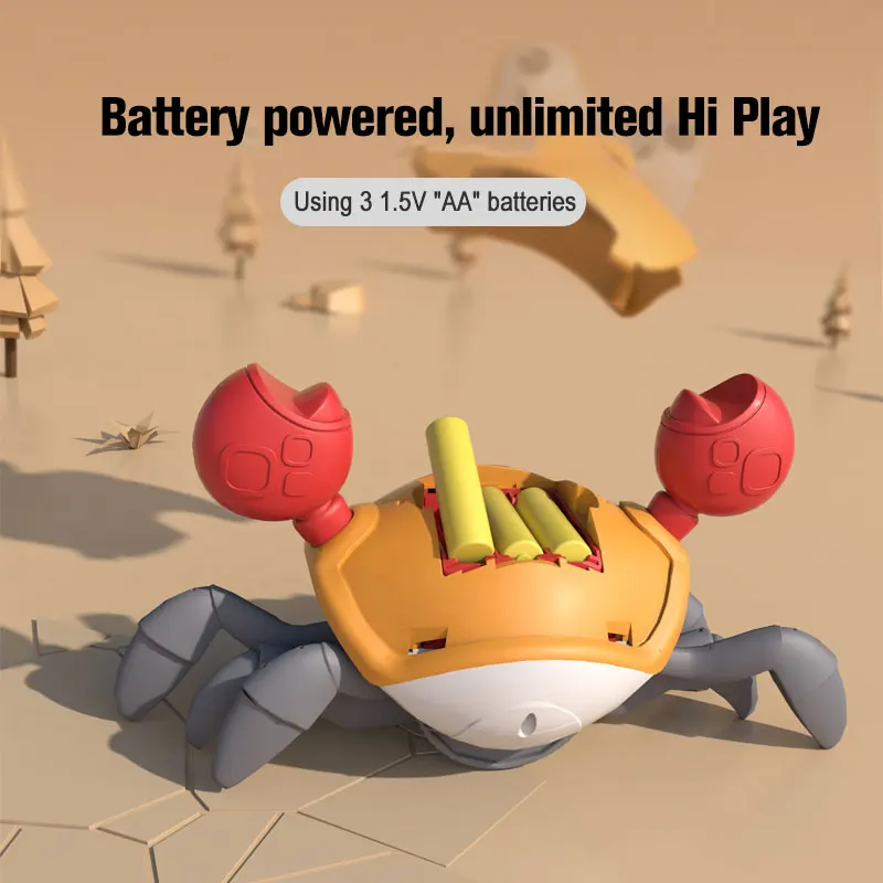 Dancing Crab Escape Crabs Baby Crawling Crab Musical Dancing Moving Toy Run Away Toy for Babies Crawling Interactive Toys 5