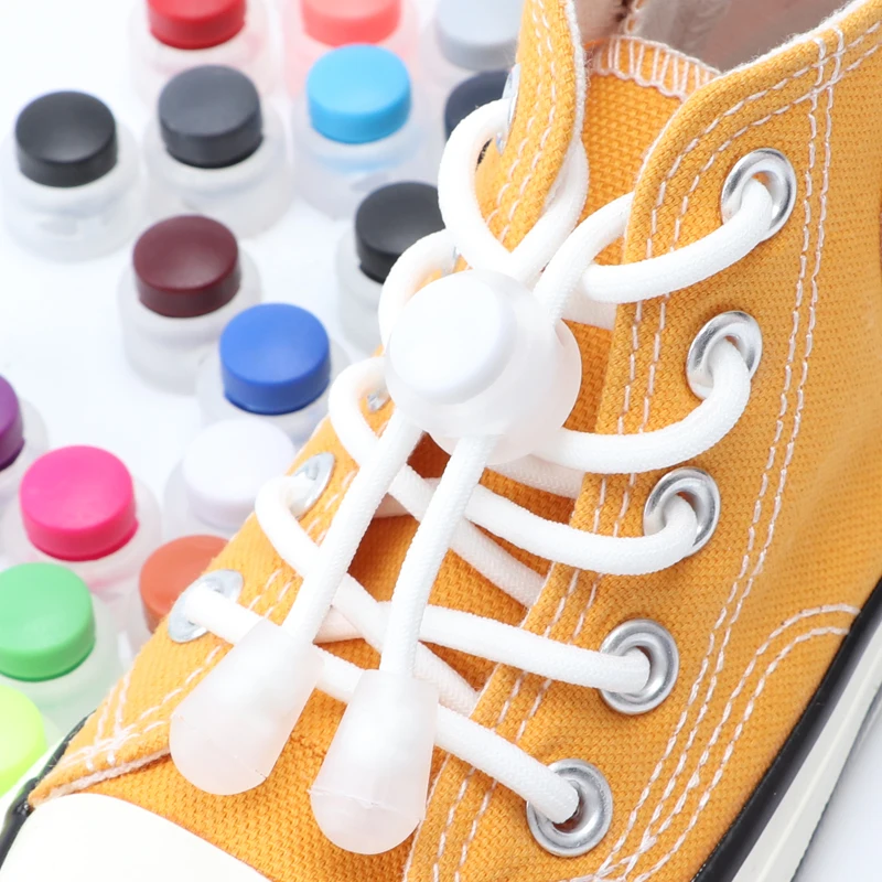 Spring Lock Shoelaces Without ties Elastic laces Sneakers Kids Adult Quick Shoe laces Rubber Bands Round No tie Shoeace Shoes shoe laces shoelaces without ties elastic shoelaces elastic shoe laces shoe accessories