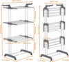 NEW Clothes Drying Rack, Oversized 4-Tier(67.7" High) Foldable Stainless Steel Movable Drying Rack with 4 castors 6