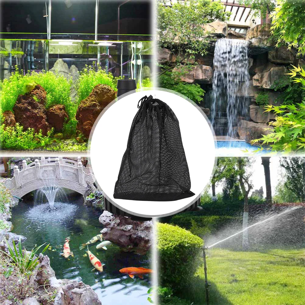 Pond Pump Filter Bag with Drawstring Pump Filter Mesh Bag Pond Filter Cover Bag for Outdoor Swimming Pool