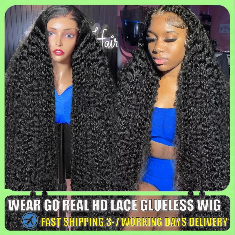 

13x4 13x6 HD Lace Front Wig Deep Wave Frontal Wig Human Hair Brazilian 30 40 Inch Loose Curly Water Wave Wigs For Black Women