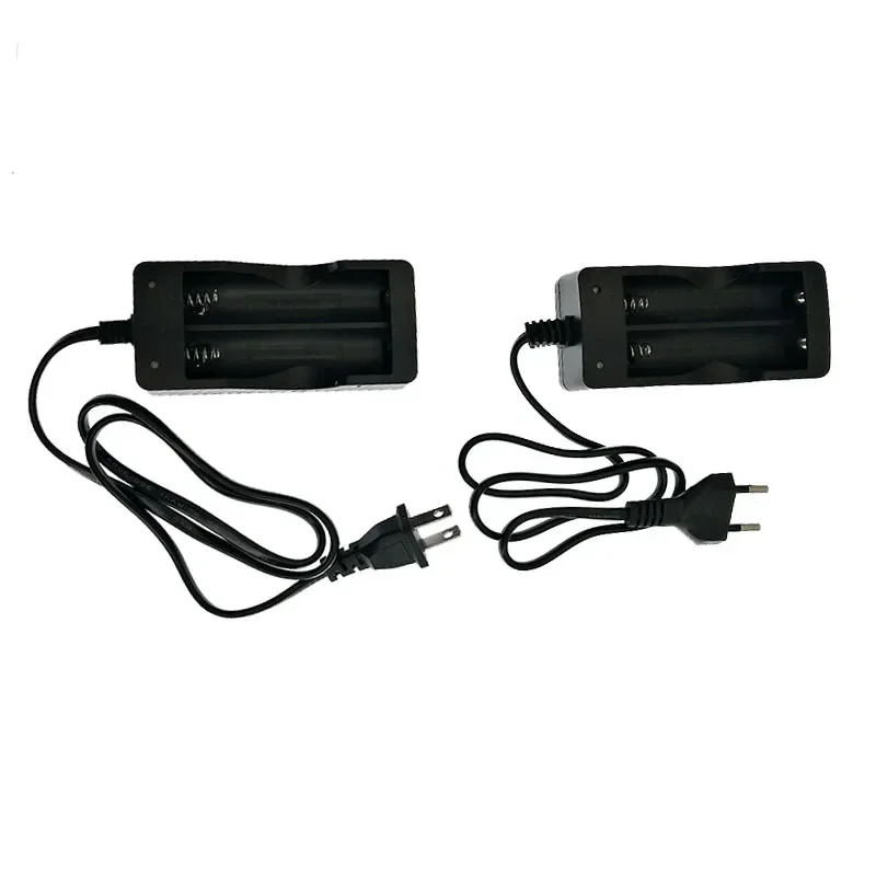 Dual Slot Smart Fast-Charging Safety Charger with US/EU Plug for Rechargeable Li-ion Batteries