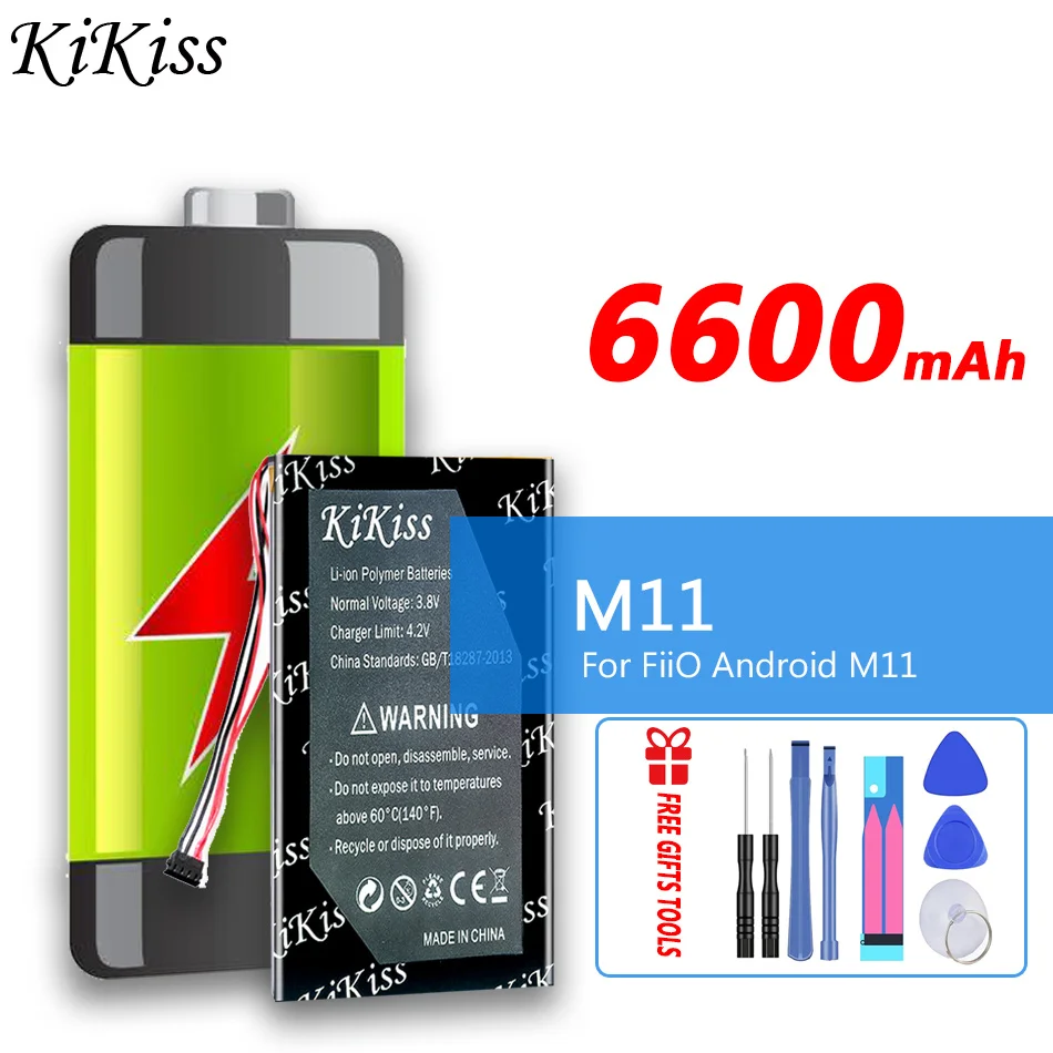 Batteria Kikiss 6600Mah M 11 Per Fiio Android M11 Lettore Mp3 Musicale Hifi Per Batterie Per Lettore Fiio M11 Pro M11Pro