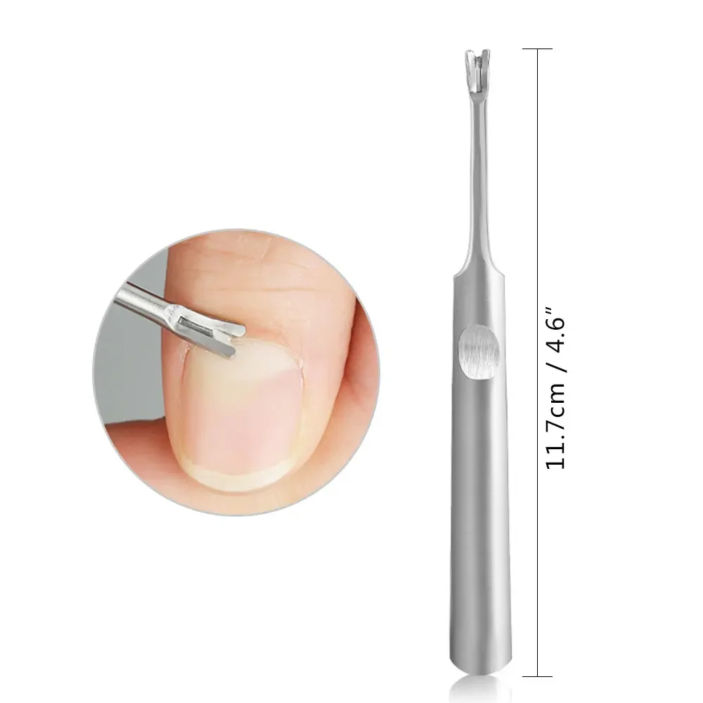 Dighealth Professional Stainless Steel Dead Skin Remover Nail Cuticle Pusher Fork Trimmer Manicure Pedicure Nail Art Tool nail care kit manicure tools manicure pedicure kit manicure set nail art pusher cuticle pusher dead skin remover