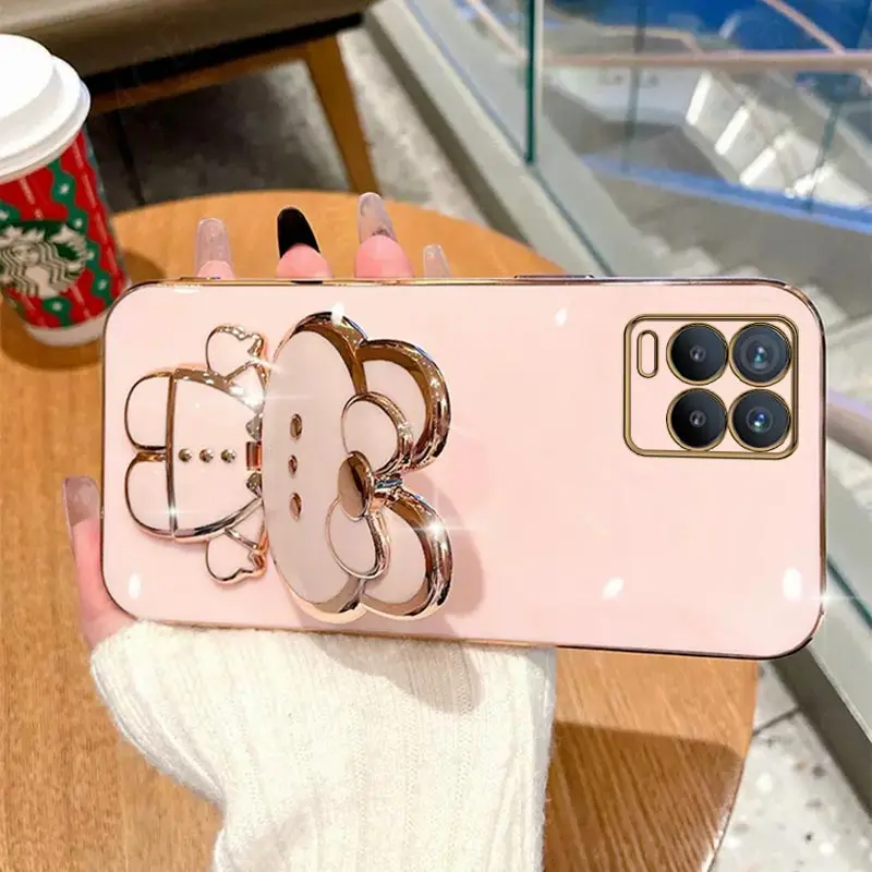 Sleek Mirror Plating Phone Holder Case with Stand Feature