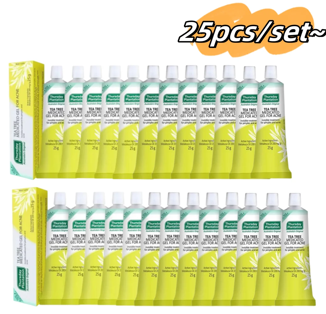

25PCS/SET Original Thursday Planting Tea Tree Acne Medicinal gel 25g Improve and Clean Mild Water Balance Skin Care
