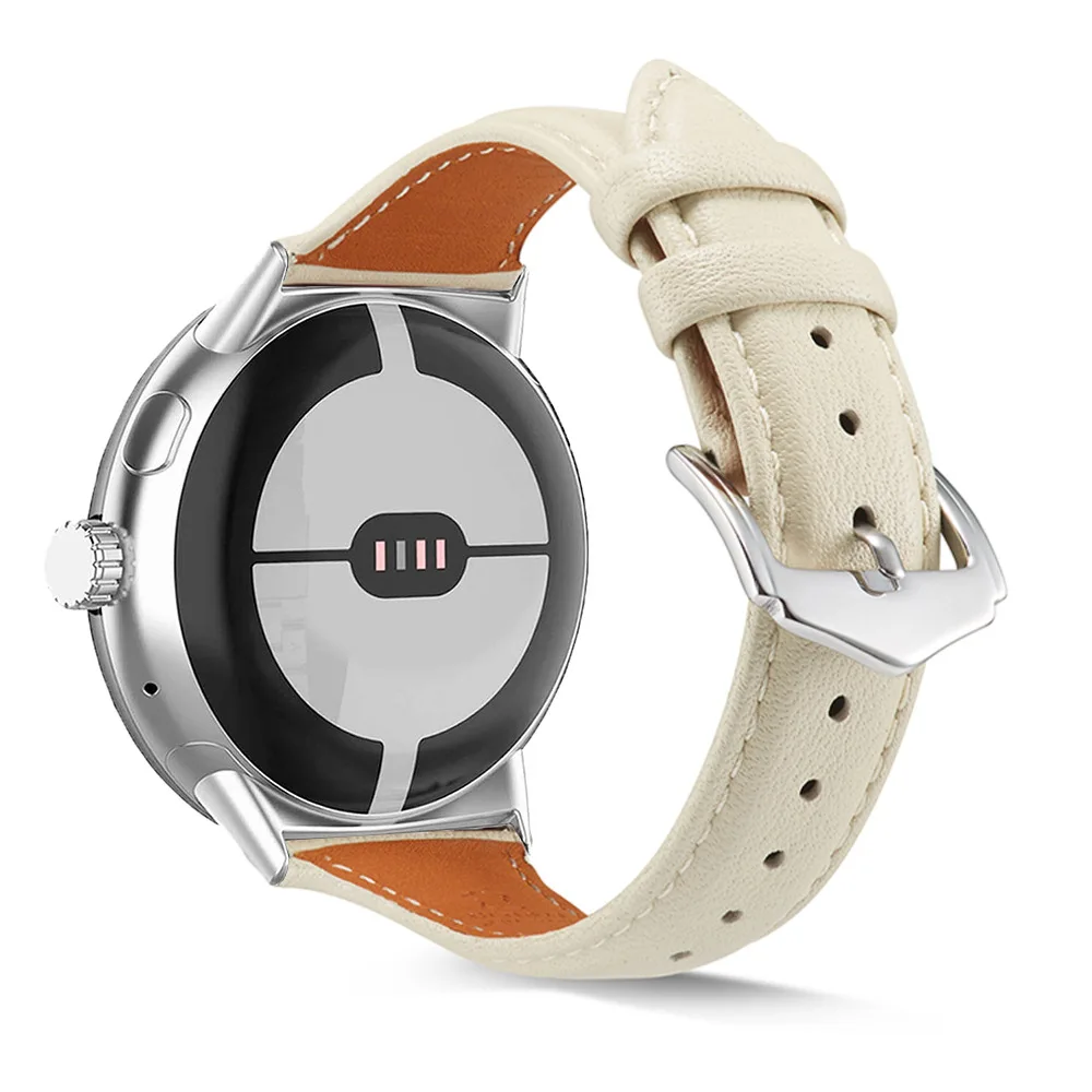 Elegant Genuine Leather Watch Strap with Water Drop Buckle – Fashion Small Waist Design