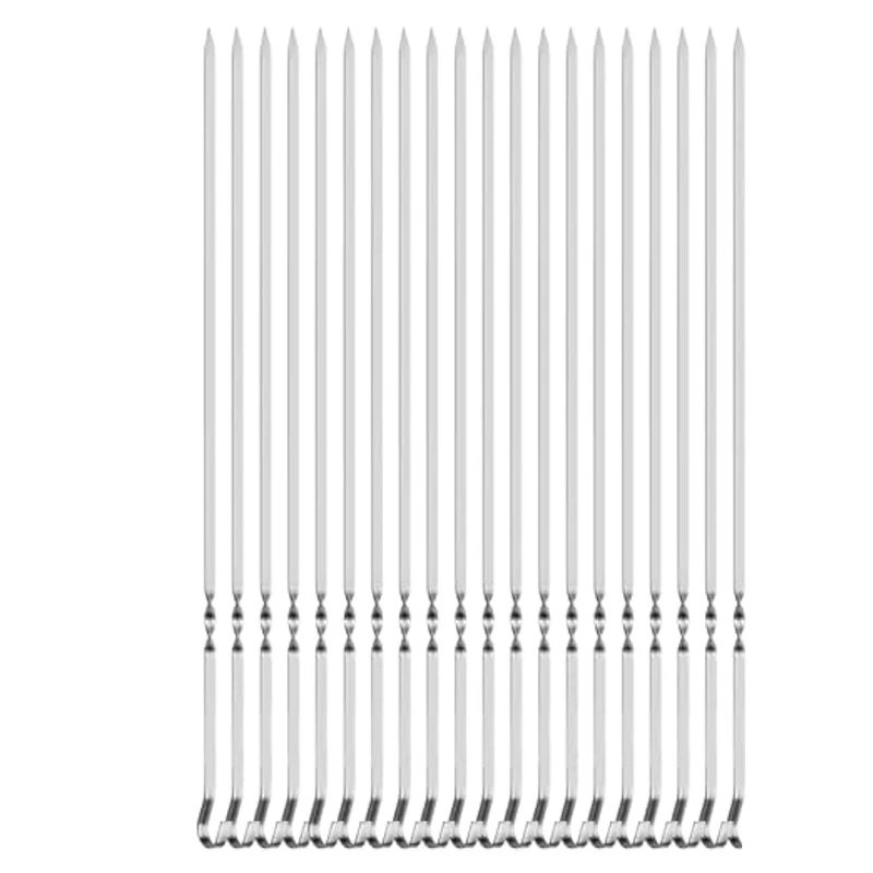 

Металлические шпажки, шпажки Kabob, металлические Шпажки для Kabobs, плоские Шпажки для гриля, многоразовые металлические Шпажки для гриля